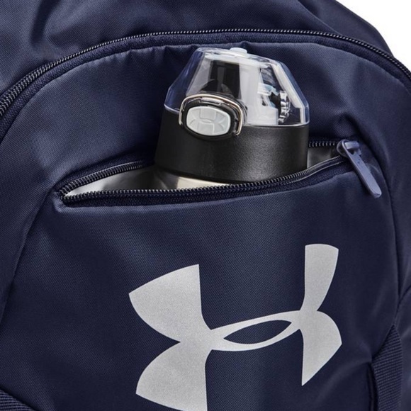 UNDER ARMOUR • Midnight Navy Metallic Silver UA Undeniable Sackpack Backpack - Picture 4 of 4